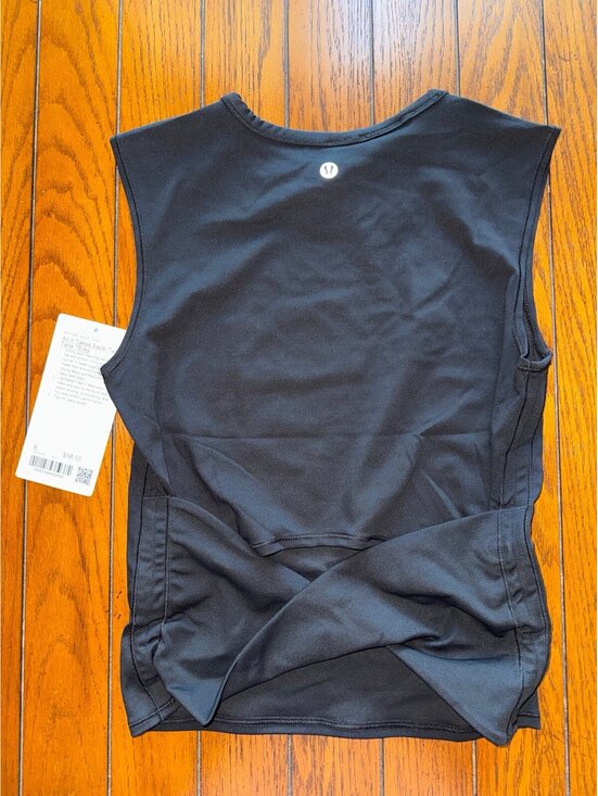 lululemon athletica Tops - Lululemon All It Takes Back-Twist Tank Silky Black Size 8 NWT